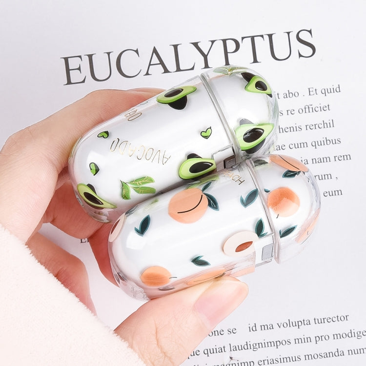 For AirPods Pro 2 Bronzing Fruit Pattern PC Earphone Hard Protective Case(Colorful Flowers)