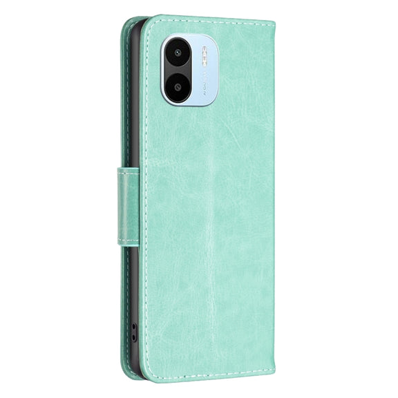 For Xiaomi Redmi A1/A1+ Two Butterflies Embossing Leather Phone Case(Green)