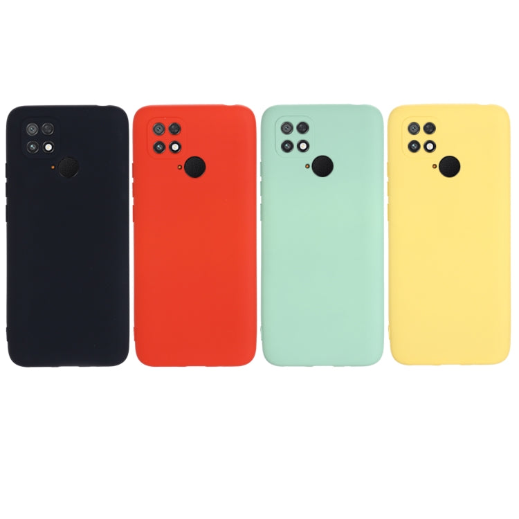 For Xiaomi Poco C40 / Redmi 10 Power / Redmi 10 India Pure Color Liquid Silicone Shockproof Phone Case(Black)