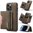 For iPhone 14 Pro DG.MING M2 Series 3-Fold Card Bag Leather Case(Coffee) - iPhone 14 Pro Cases by DG.MING | Online Shopping South Africa | PMC TechLife | Buy Now Pay Later Mobicred