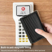 C1804H1 RFID Carbon Fiber Wallet For Men(Coffee)