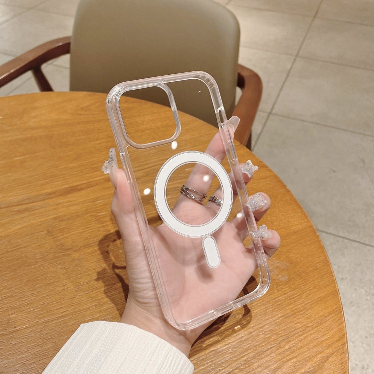 For iPhone 11 MagSafe Magnetic Clear Acrylic TPU Case(Transparent)