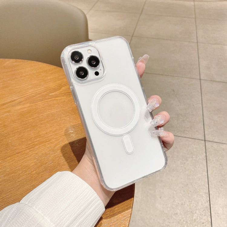 For iPhone 11 MagSafe Magnetic Clear Acrylic TPU Case(Transparent)