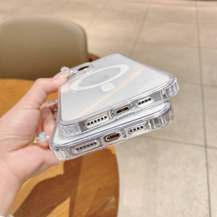 For iPhone 11 MagSafe Magnetic Clear Acrylic TPU Case(Transparent)