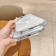 For iPhone 11 MagSafe Magnetic Clear Acrylic TPU Case(Transparent)