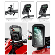 Kewig M18S-A1 Motorcycle / Bicycle Handlebar Wireless Charging Water-resistant Box Mobile Phone Holder
