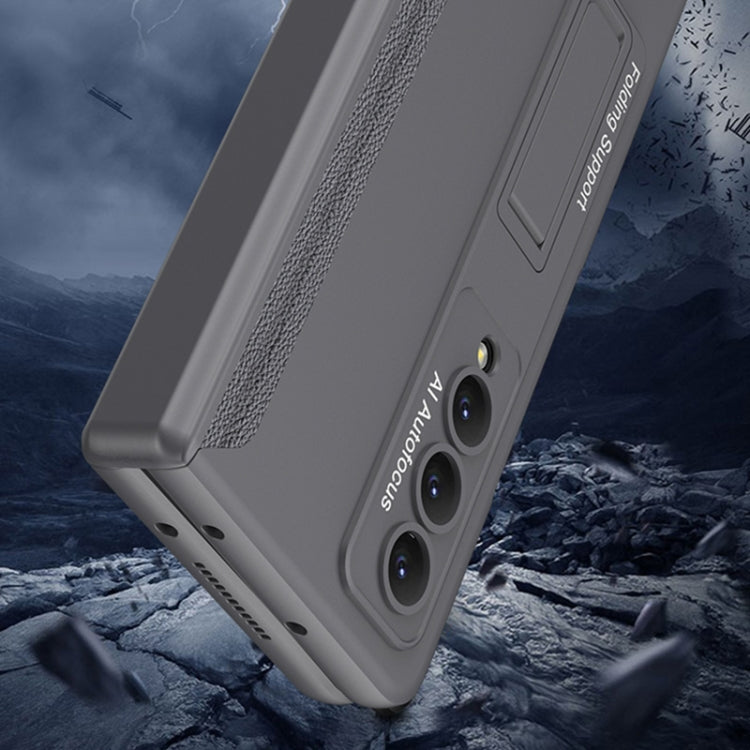 For Samsung Galaxy Z Fold4 GKK Integrated Magnetic Hinge Folding Phone Case(Grey)