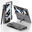 For Samsung Galaxy Z Fold4 GKK Integrated Magnetic Folding Phone Case with Pen Slot(Grey) - Galaxy Z Fold4 5G Cases by GKK | Online Shopping South Africa | PMC TechLife | Buy Now Pay Later Mobicred