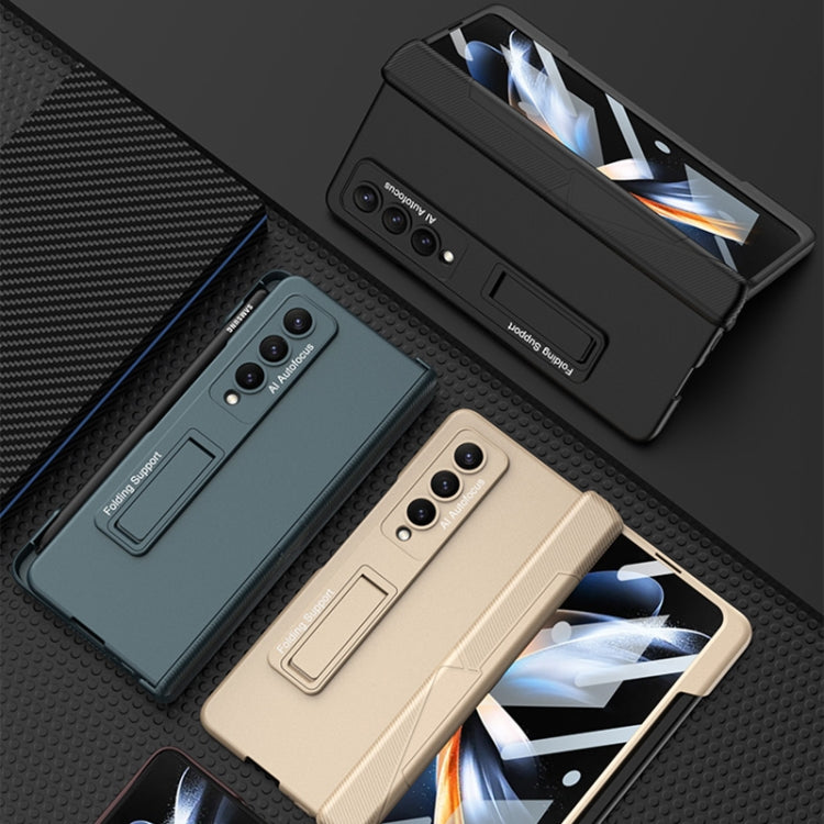 For Samsung Galaxy Z Fold4 GKK Integrated Magnetic Folding Phone Case with Pen Slot(Black)