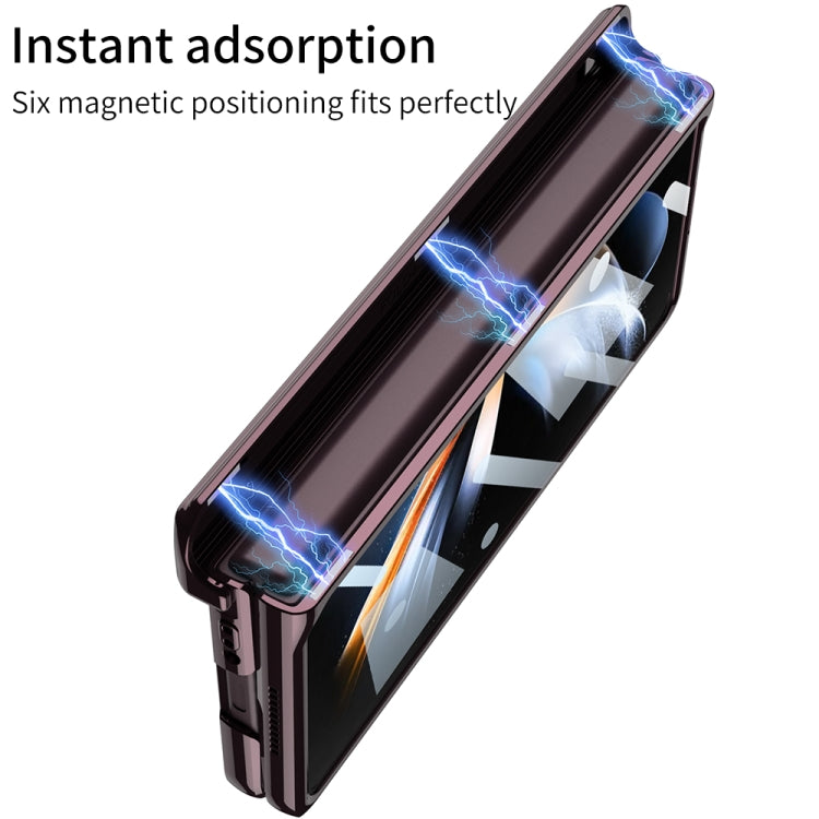 For Samsung Galaxy Z Fold4 GKK Integrated Magnetic Hinged Phantom Phone Case(Black)