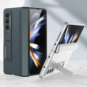 For Samsung Galaxy Z Fold4 GKK Magnetic Hinged Folding Full Phone Case(Deep Sea Green)