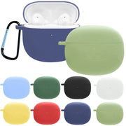 For Redmi Buds4 Pro Silicone Earphone Protective Case with D Carabiner(Deep Green)