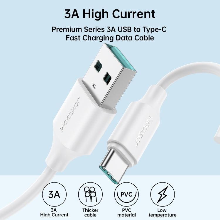 JOYROOM S-UC027A9 3A USB to USB-C/Type-C Fast Charging Data Cable, Length:1m(Black)