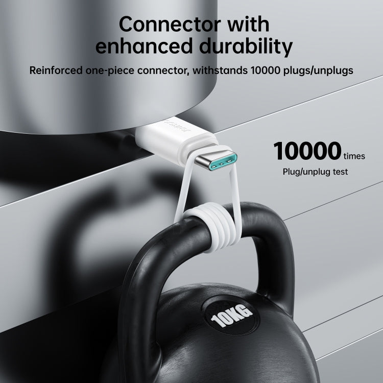 JOYROOM S-UC027A9 3A USB to USB-C/Type-C Fast Charging Data Cable, Length:1m(White)