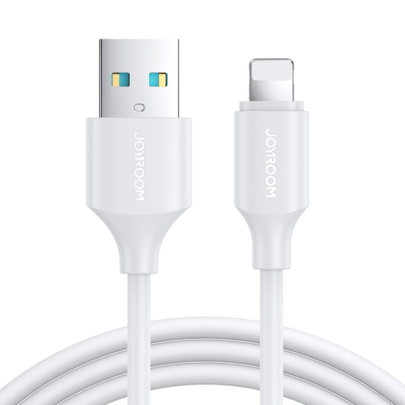 JOYROOM S-UL012A9 2.4A USB to 8 Pin Fast Charging Data Cable, Length:1m(White)