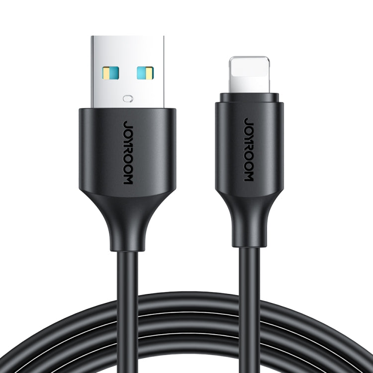 JOYROOM S-UL012A9 2.4A USB to 8 Pin Fast Charging Data Cable, Length:0.25m(Black)