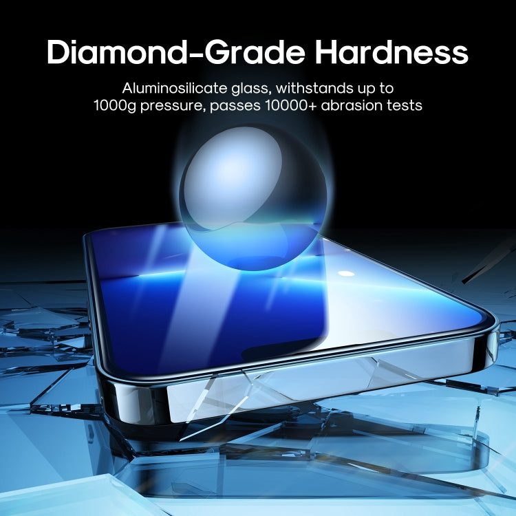 For iPhone 14 Plus JOYROOM JR-H03 2.5D Screen Printing Full Screen Black Edge Tempered Glass Film
