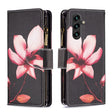 For Samsung Galaxy A14 5G Colored Drawing Pattern Zipper Leather Phone Case(Lotus) - free shipping - PMC TechLife - Order now!