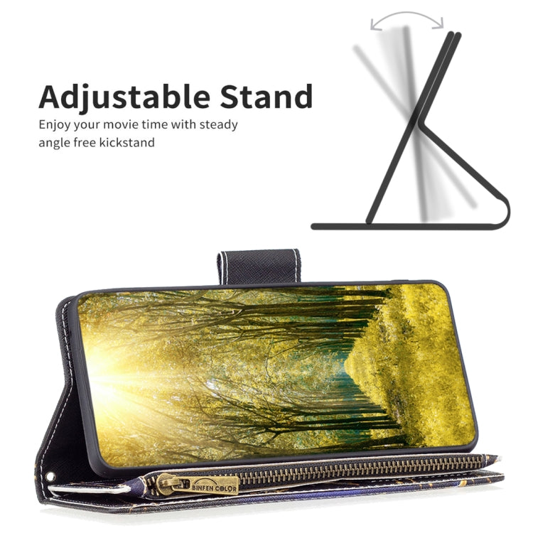 For Samsung Galaxy A14 5G Colored Drawing Pattern Zipper Leather Phone Case(Big Butterfly)