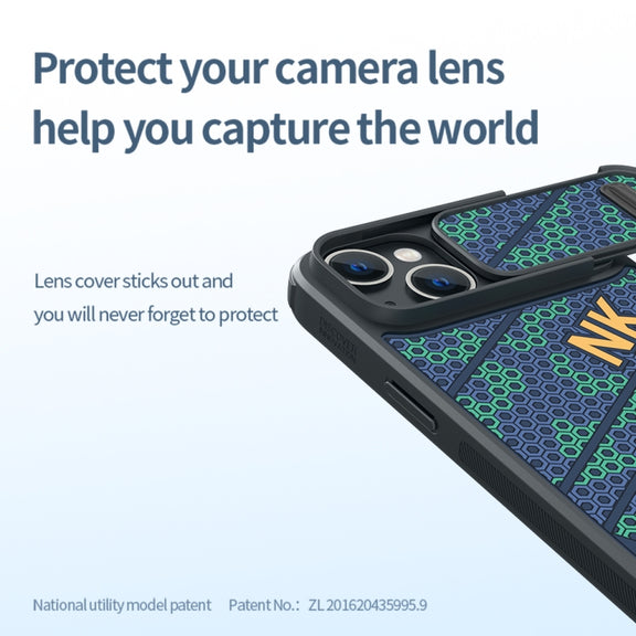 For iPhone 14 Plus NILLKIN 3D Lens Sliding Camera Phone Case
