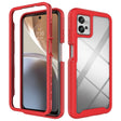 For Motorola Moto G32 Starry Sky Solid Color TPU Clear PC Phone Case(Red) - free shipping - PMC TechLife - Order now!