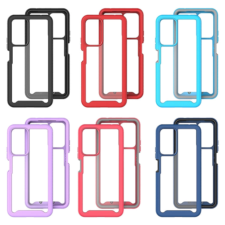 For Xiaomi Redmi Note 11 Pro+ 5G Global Starry Sky Solid Color Shockproof TPU Clear PC Phone Case(Purple)