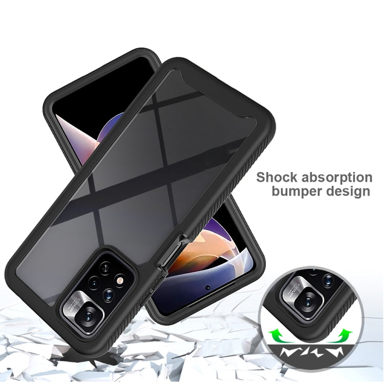 For Xiaomi Redmi Note 11 Pro+ 5G Global Starry Sky Solid Color Shockproof TPU Clear PC Phone Case(Purple)