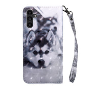 For Samsung Galaxy A14 5G 3D Painted Leather Phone Case(Smile Cat)