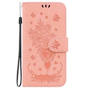 For Samsung Galaxy A14 5G Butterfly Rose Embossed Leather Phone Case(Pink)