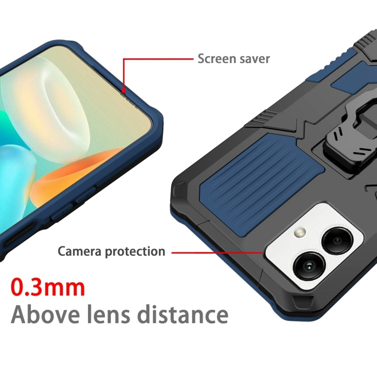 For Samsung Galaxy A04 Armor Warrior Shockproof PC + TPU Phone Case(Blue)