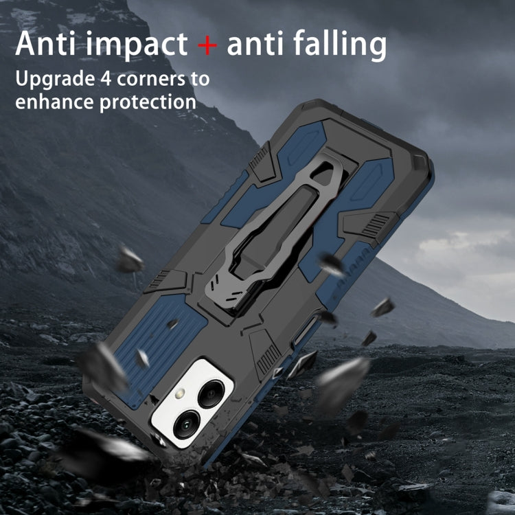 For Samsung Galaxy A04 Armor Warrior Shockproof PC + TPU Phone Case(Blue)