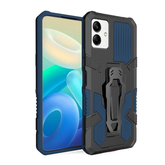 For Samsung Galaxy A04 Armor Warrior Shockproof PC + TPU Phone Case(Blue)