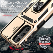 For Samsung Galaxy A14 5G Sliding Camshield Holder Phone Case(Gold)
