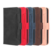 For iPhone 14 Pro Skin Feel Calf Texture Card Slots Leather Phone Case(Black)