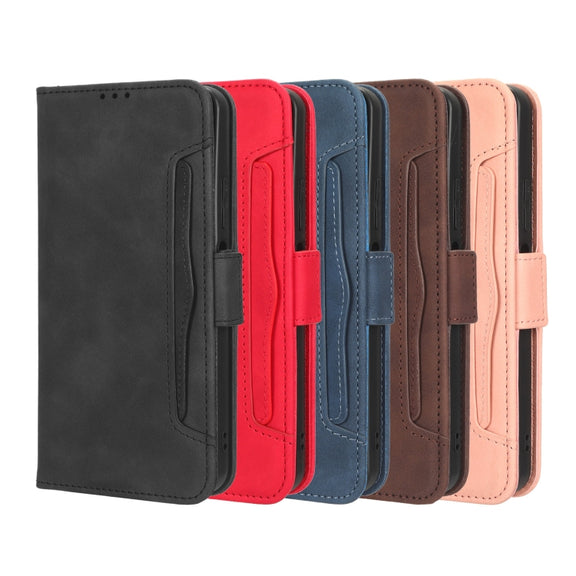 For iPhone 14 Pro Skin Feel Calf Texture Card Slots Leather Phone Case(Black)
