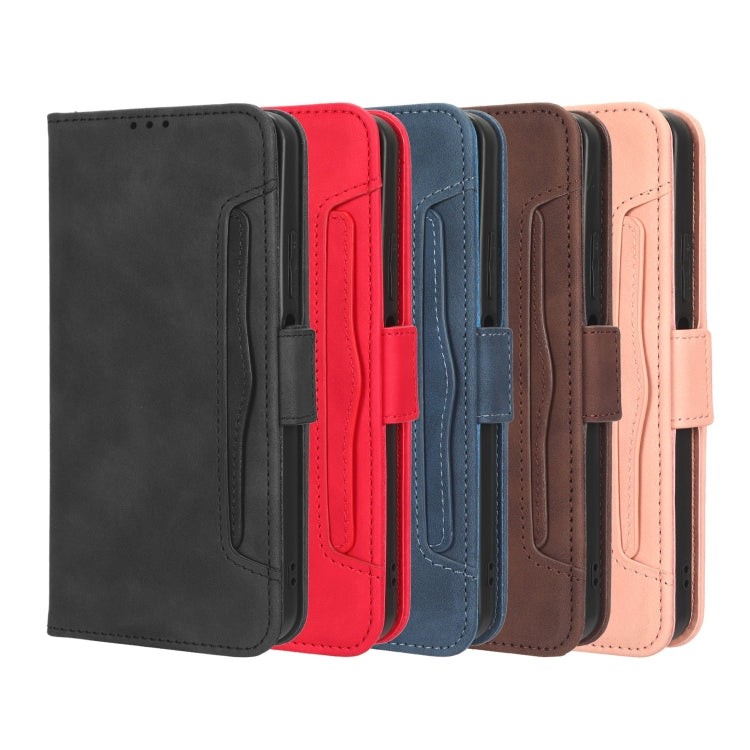 For iPhone 14 Pro Skin Feel Calf Texture Card Slots Leather Phone Case(Black)