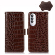 For Xiaomi Redmi A1+ Crocodile Top Layer Cowhide Leather Phone Case(Brown) - Xiaomi Cases by PMC TechLife | Online Shopping South Africa | PMC TechLife