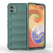 For Samsung Galaxy A04 4G Magic Shield TPU + Flannel Phone Case(Dark Green)