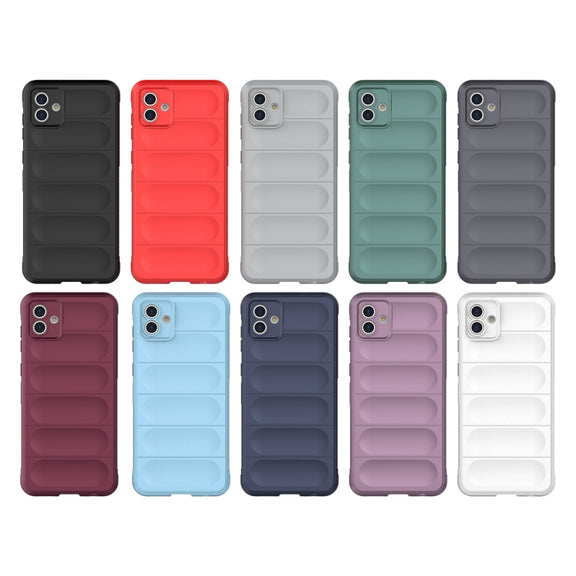 For Samsung Galaxy A04 4G Magic Shield TPU + Flannel Phone Case(Dark Green)