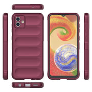 For Samsung Galaxy A04 4G Magic Shield TPU + Flannel Phone Case(Dark Green)