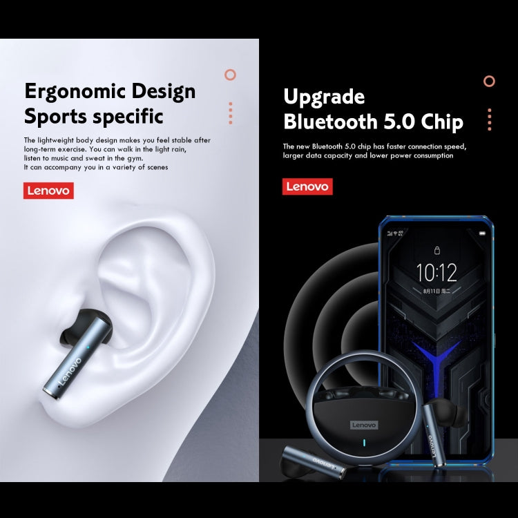 Lenovo LP60 TWS Wireless Bluetooth 5.3 Noise Reduction Earphone(White)