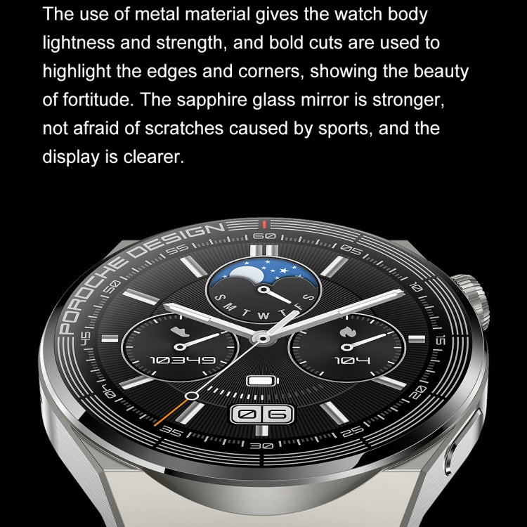 Ochstin 5HK46P 1.36 inch Round Screen Silicone Strap Smart Watch with Bluetooth Call Function(Black+Black)