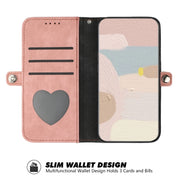 For Xiaomi Redmi 9A Side Buckle Double Fold Hand Strap Leather Phone Case(Pink)