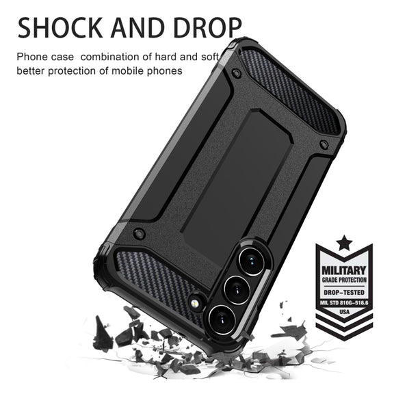 For Samsung Galaxy S23+ 5G Magic Armor TPU Hard PC Phone Case(Black)