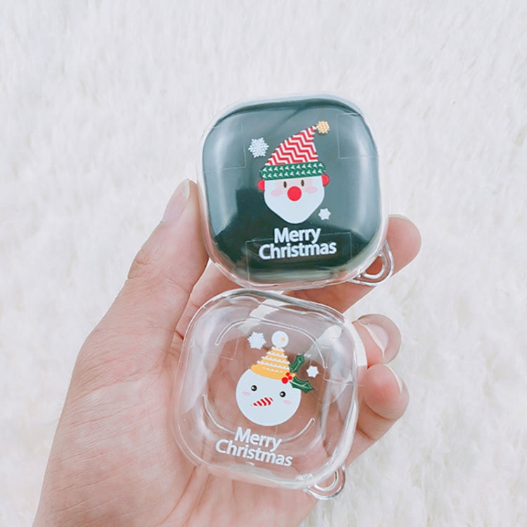 For Samsung Galaxy Buds Live Christmas Transparent TPU Earphone Case(Elk)