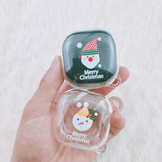 For Samsung Galaxy Buds Live Christmas Transparent TPU Earphone Case(Elk)