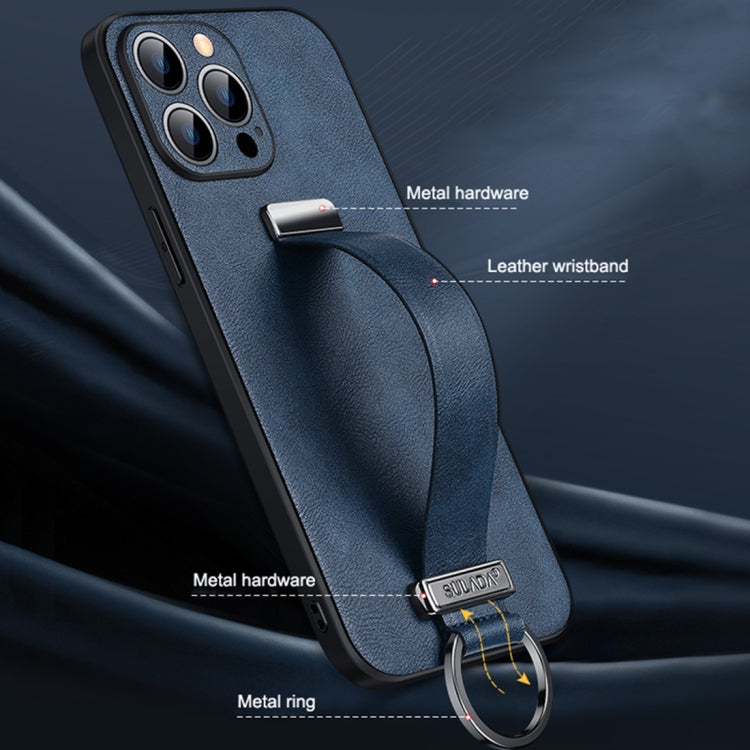 For iPhone 14 SULADA Cool Series PC + Leather Texture Skin Feel Phone Case(Orange)