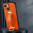 For iPhone 14 Plus SULADA Cool Series PC + Leather Texture Skin Feel Phone Case(Orange) - iPhone 14 Plus Cases by SULADA | Online Shopping South Africa | PMC TechLife | Buy Now Pay Later Mobicred