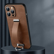 For iPhone 14 Pro SULADA Cool Series PC + Leather Texture Skin Feel Phone Case(Brown)