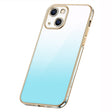 For iPhone 14 Plus SULADA Iridescence Series Plating Transparent Gradient Phone Case(Blue) - iPhone 14 Plus Cases by SULADA | Online Shopping South Africa | PMC TechLife | Buy Now Pay Later Mobicred